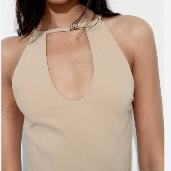 Zara Stretch Top with Halterneck Buckle - Picture 2 of 8